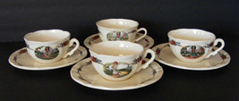 Sarreguemines Obernai Made in France SET OF 4 CUPS &amp; SAUCERS - $60.00