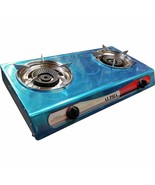 DOUBLE BURNER STOVE DOUBLE HEAD PORTABLE PROPANE GAS FOR OUTDOOR CAMPING - $84.14