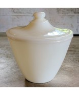 Vintage Fireking S lidded bowl, streamlined 1950s&#39; modern design. White ... - £56.48 GBP