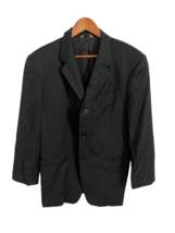 DONNA KARAN Mens Blazer Black 3 Button Jacket Long Sleeve Size 42 - £14.30 GBP