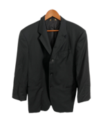 DONNA KARAN Mens Blazer Black 3 Button Jacket Long Sleeve Size 42 - £14.29 GBP