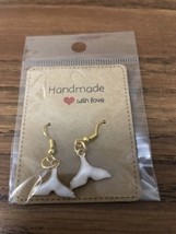 Whale or Mermaid Tail Fashionable Earrings Gold Hypoallergenic Hook Earring WT - £11.92 GBP