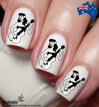 Guitar Player Nail Art Decal Sticker Water Transfer Slider - Music Theme - £3.66 GBP