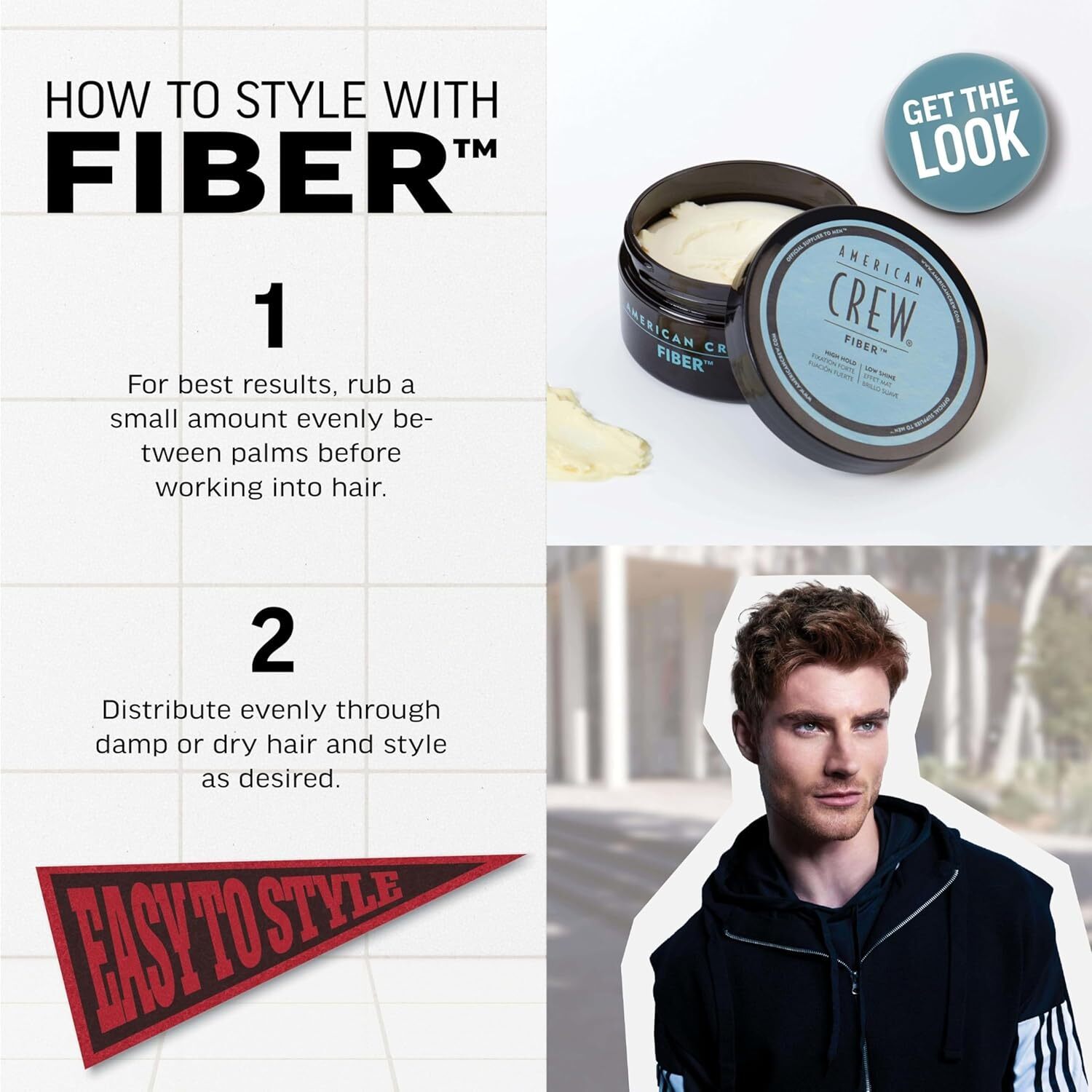 American Crew Men's Hair Fiber, Like Hair Gel with High Hold & Low Shine, 3 oz Item image 3