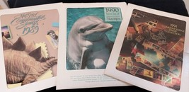 Lot of 3 Commemorative Stamp Collection Yearbook USPS Mint Sets 1989 - 1990-1991 - £30.07 GBP