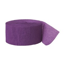 24m Purple Crepe Paper Party Streamer  - $11.00