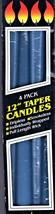 candles - 12&quot; Taper Candles - Pack of 4 Blue Candles - £7.99 GBP
