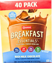 Carnation Breakfast Essentials Powder Drink Milk Chocolate Mix 40 Ct EXP... - $455.85 MXN