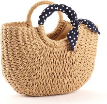 Summer Beach bag Handmade Large Straw Tote Bag Womens Handbag - £54.31 GBP