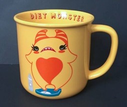 Yellow Diet Monster Dieters Coffee Mug Cup Novelty Funny Humor Silly - £4.65 GBP
