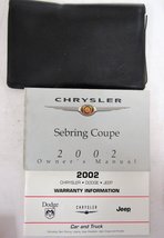 2002 Chrysler Sebring Coupe Owners Manual [Paperback] Chrysler - £10.94 GBP
