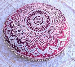 Traditional Jaipur Ombre Mandala Floor Cushions, Decorative Throw Pillowcases 32 - £15.81 GBP