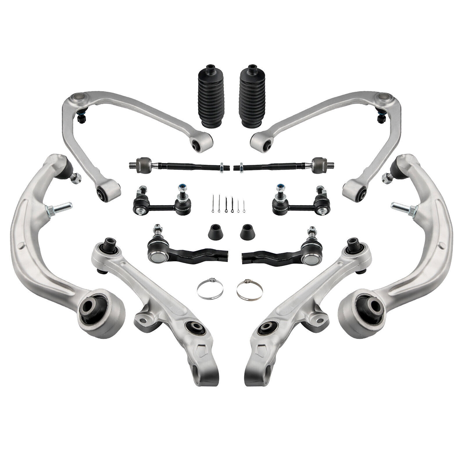 14x Front Upper & Lower Control Arms Tie Rods For Nissan 350Z Infiniti G35 RWD