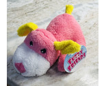 Pink Fuzzy Friends Plush Puppy Dog Stuffed Animal Cuddly Lovey Tan 6” - £10.03 GBP