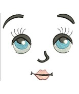 Doll Face Machine Embroidery Design - €3,23 EUR