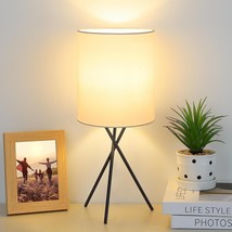 Modern Bedside Lamp Table Nightstand Reading Desk Office Black Metal Shade Small - £18.95 GBP