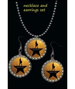 Hamilton Broadway Musical  earrings earring and necklace set great  gift - $166.78 MXN