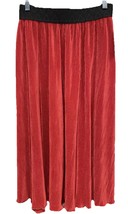 NWT LuLaRoe 3XL SOLID Red JILL Narrow Pleated Accordion Skirt 4th Of July - $37.61