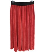 NWT LuLaRoe 3XL SOLID Red JILL Narrow Pleated Accordion Skirt 4th Of July - $41.57