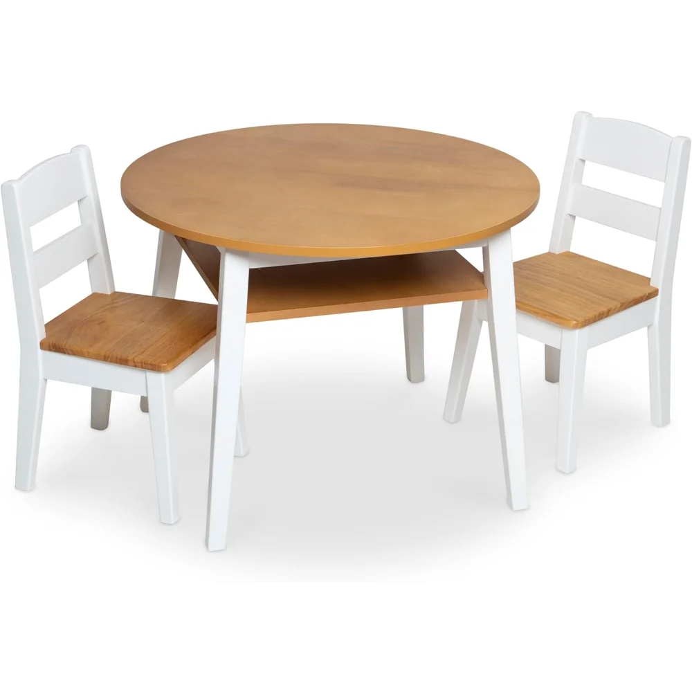 Melissa &amp; Doug Wooden Round Table &amp; 2 Chairs – Kids Furniture for Playro... - $508.52