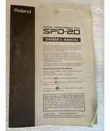 Roland SPD-20 Drum Percussion Midi Pads Original Owner&#39;s Manual Booklet - €16,79 EUR