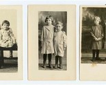 Page Boy Haircuts in 3 Real Photo Postcards Pairs of Children  - $17.82