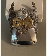 1994 Jane Signed Angel AOL Rhinestone Handmade Vintage Brooch Pin - $17.31 CAD
