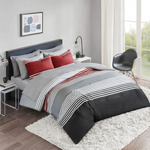 Comforter Set College Dorm Room Essentials With 2 Side Pockets 9 Piece - £60.05 GBP