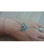 Armenian Silver Sterling Ring Bracelet Crown, Bracelet Hand Chain, Hand ... - £45.30 GBP
