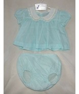 Vintage Nanette Baby Toddler Girl Sheer Dress/Shirt Billowy Blue Lace 12-18 - £14.00 GBP