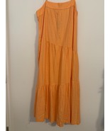 NWT Abercrombie & Fitch Linen Blend Asymmetrical Tiered LONG Maxi Dress Size XL - $49.73