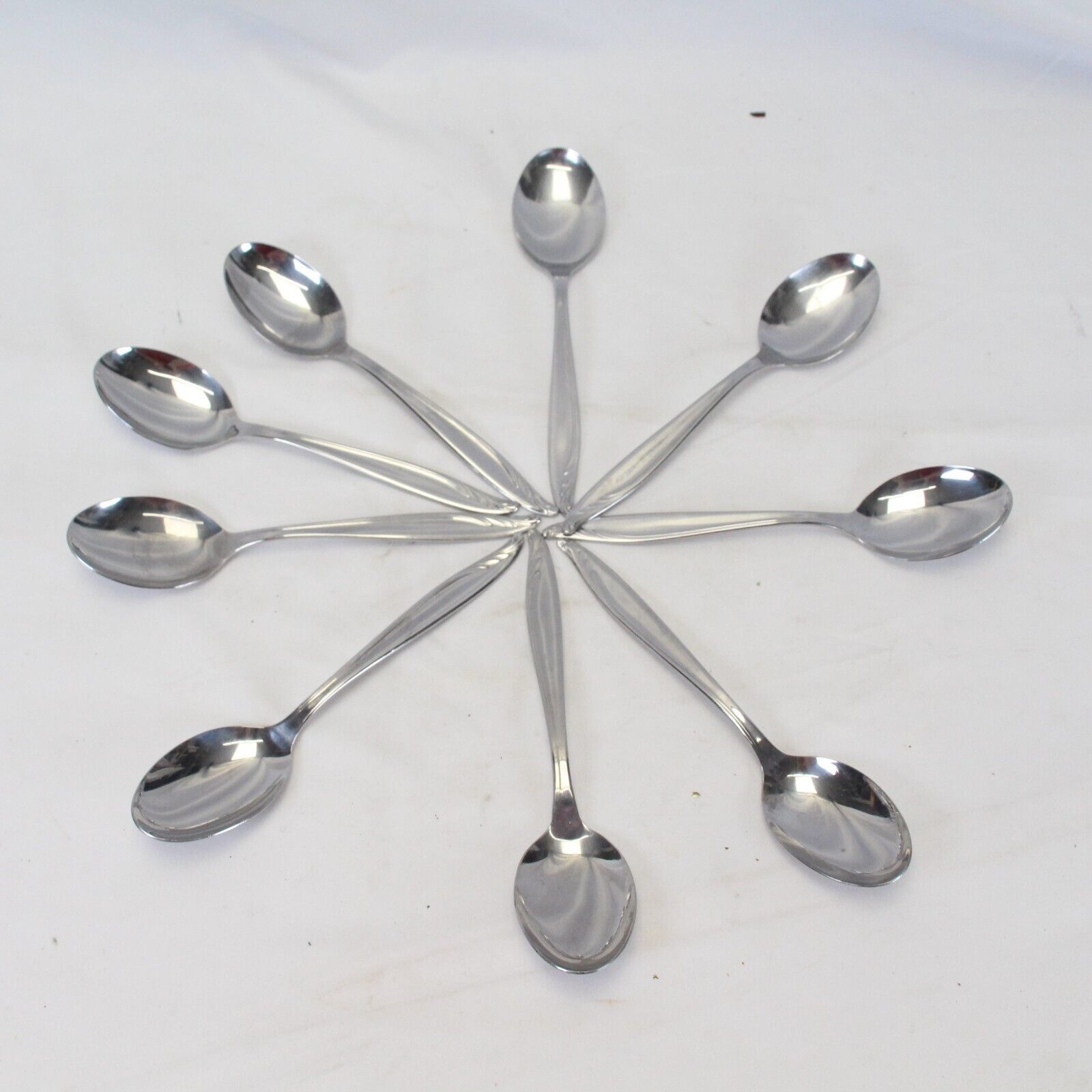 Wm Rogers Bermuda Oval Soup Spoons Stainless 6.75" Lot of 9 - $27.43