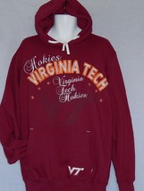 Virginia Tech Hokies Hoodie Mens Medium Burgundy NEW Vintage Logo Sweats... - $34.84