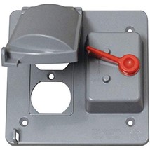 Sigma Electric Square Plastic 2 gang Combo Box Cover For 1 Toggle Switch... - $20.31