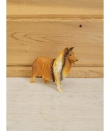 Vintage Collie Figurine Toy Heavy Plastic Dog - $16.24