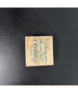 1997 HERO ARTS - E1188 VERY BEST OF BIRTHDAY - 2&quot; X 2&quot; RUBBER INK STAMP ... - $6.75 CAD
