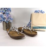 Tory Burch Silver Mirror Metallic Miller Cloud Slide Sandal Sz 6 NIB - $192.56