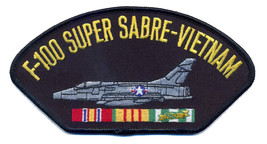 F-100 SUPER SABRE  VIETNAM VETERAN  EMBROIDERED SERVICE RIBBON MILITARY ... - $34.99