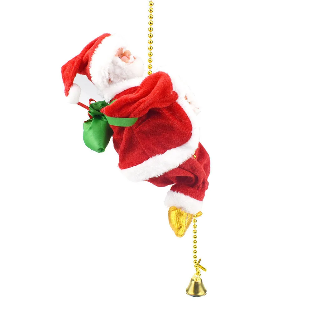 Electric Climbing Santa Claus Christmas Santa Claus Climbing Rope With Light - £14.25 GBP
