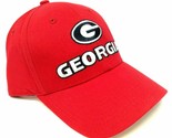 Red University of Georgia Bulldogs UGA Text Logo MVP Curved Bill Adjusta... - £19.99 GBP