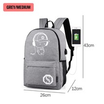 Super Cool Luminous Boys and Girls Backpack USB Charging School Bags Anime Fashi - £38.08 GBP