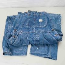 Jeans Tuta da Lavoro JC Penney Grande Mac 36x27 8 Tasche Sbiadito Gamba Larga - £87.39 GBP