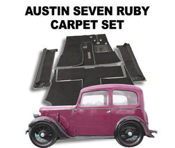 Austin Ruby Carpet Set Austin Seven - Superior Deep Pile Latex Backed - $285.64