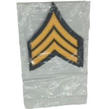 Army Sergeant E-5 Gold GREEN Rank Insignia Chevron Patches - $7.91