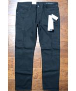 Armani Exchange A|X J13 Men Slim Fit BLK Scraped Stretch Cotton Jeans 38... - $85.29 CAD