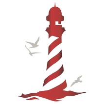 Naive Sea Ocean Nautical Seagulls Lighthouse Stencil, 8.5 x 12.5 inch Wa... - $55.43