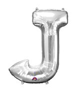 Anagram Silver Foil Mylar Letter J Balloon Super Shape 23&quot; x 33&quot; 1 Per P... - €9,33 EUR