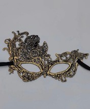 Gold Sexy Lace Face Eye Mask Masquerade Ball Costume Party Festival - £10.57 GBP