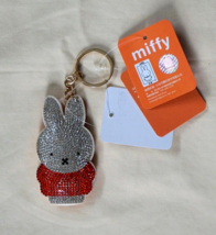 New Miffy @ Mercis bv Japan Rhinestone Key Chain Ring Charm 3.25&quot; x 1.75&quot; - £7.74 GBP