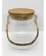 Takahashi Vintage Hand Blown Clear Glass Cork Lid Apothecary Jar Canister - €25,48 EUR